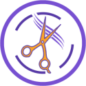 Scissors Cutting Hair Sample Icon for Hair Mineral Analysis Test